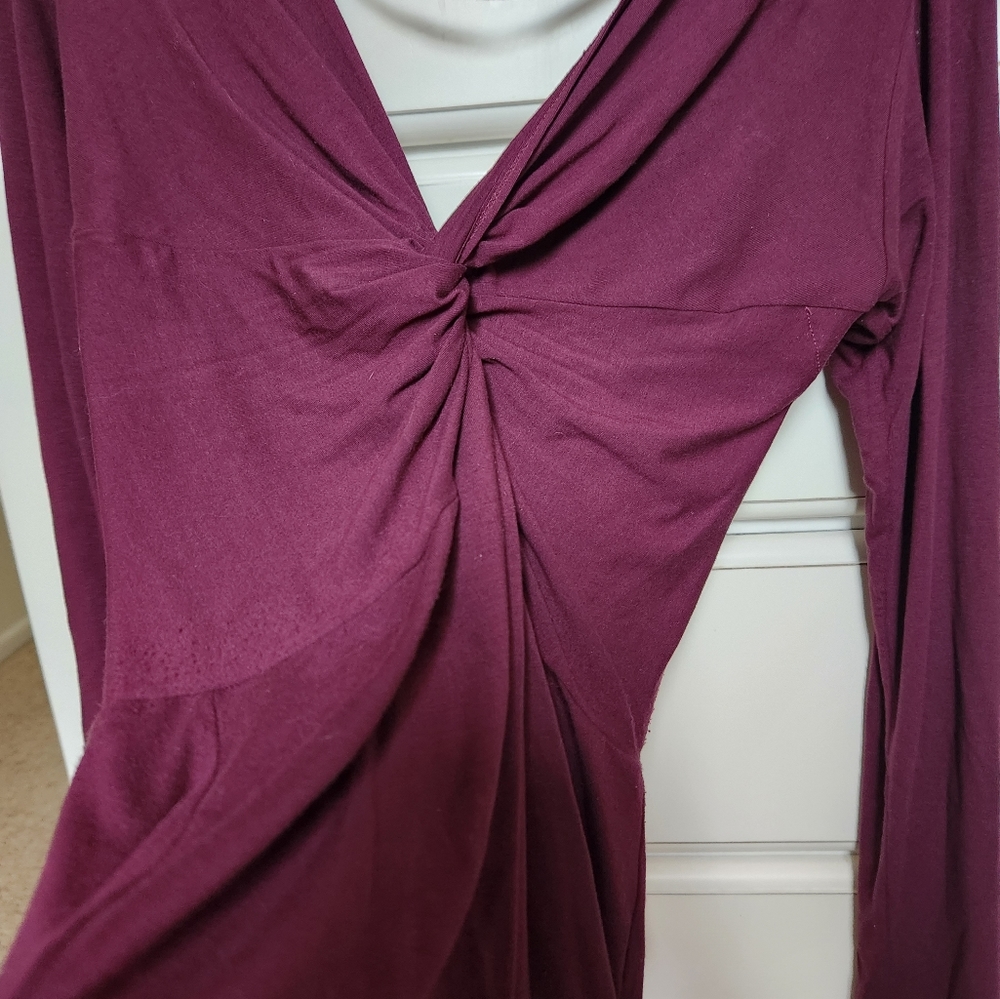 Long Sleeve Twist Top In Jam - Picture 5 of 13